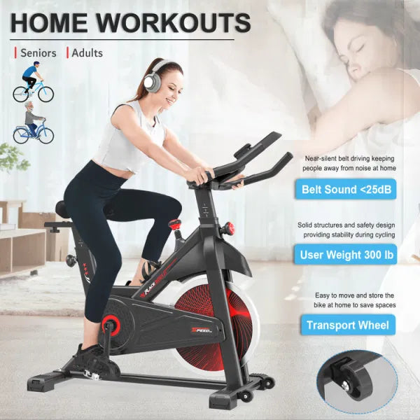 Bike Fitness Comfortable Bike Cycling Stationary, Gym with Workout Home Exercise