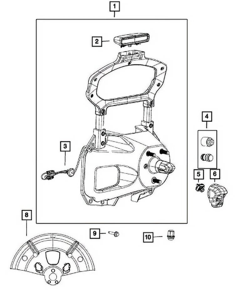 68452959AC View New Mopar Genuine Camera 2018-2024 OE Rear