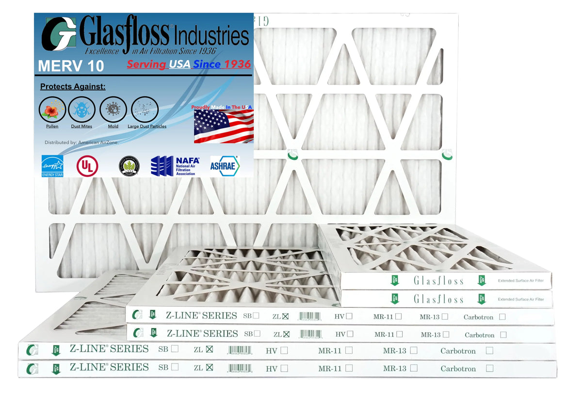 '- or Office - Home 10 Pleated - - 12) - The of or MERV Filter Filter In Furnace Air (Pack Made Air USA. - 2" HVAC Filter Air AC Glasfloss 18x36x2