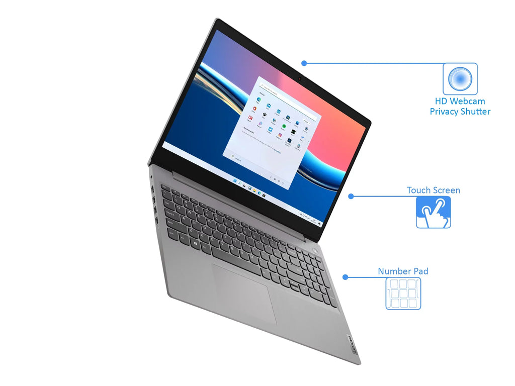SSD, RAM, 11 Core HDMI, Wi-Fi, 15.6" 512GB 8GB 4.1GHz, IdeaPad NVMe 3 Windows Upto Touch Lenovo S HD Bluetooth, Card Reader, Laptop, Intel Pro i3-1115G4 Display,