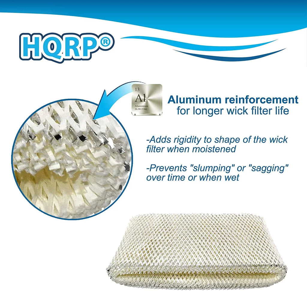 HQRP BWF75 2-Pack BCM3855 Humidifiers D for fits BCM3955 Bionaire Wick Filter Filter BCM3656 Replacement