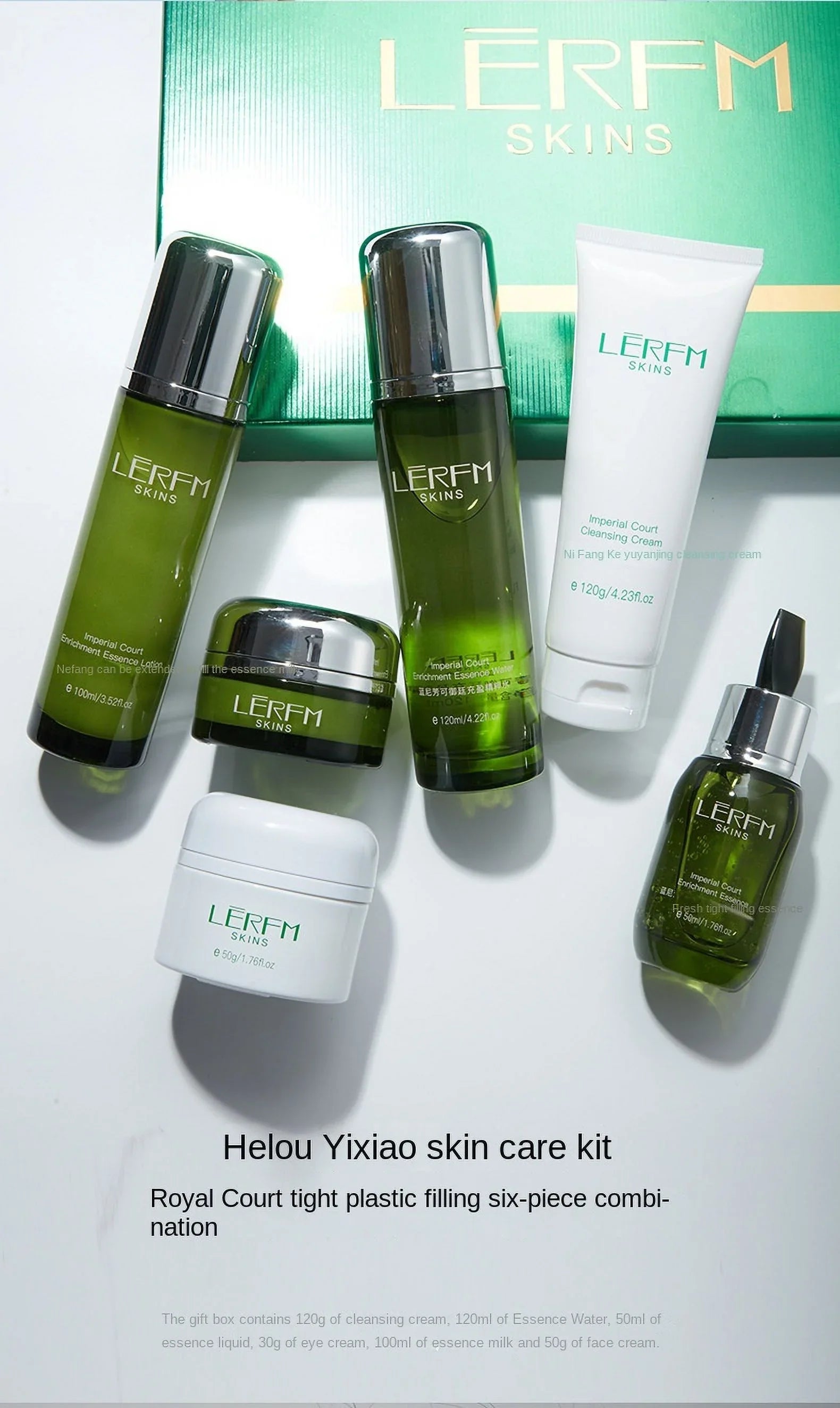 Face Toner Night Control 6Pcs Deep LERFM Whitening Beauty Skincare Products Cleaning Firming Day Serum Oil Set Cream Pores Face