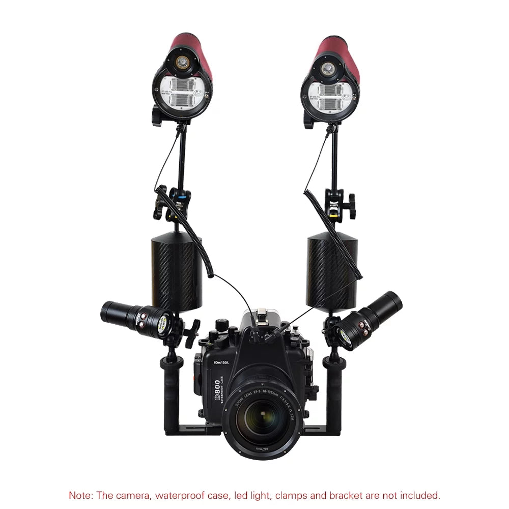 With Case Max. lamp,Optic Cable Optic frogs Waterproof 5600k 100m/328ft Waterproof Max. With Optic St-100- With Flash Qisuo 5600k Cable Sea 100m/328ft Dsfen
