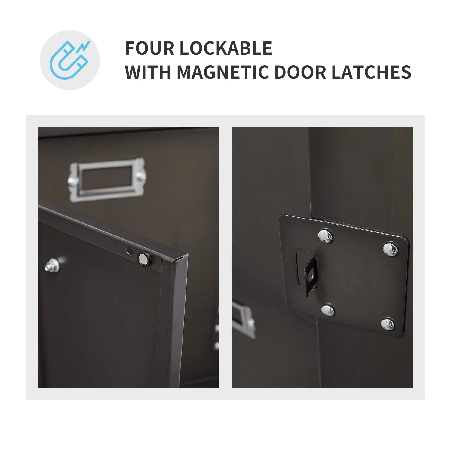 Metal Door Lockers Staff,Home Steel for with Lockable for Office Sundries,Gym,School Storage Cabinet 4 Employees,71" STANI