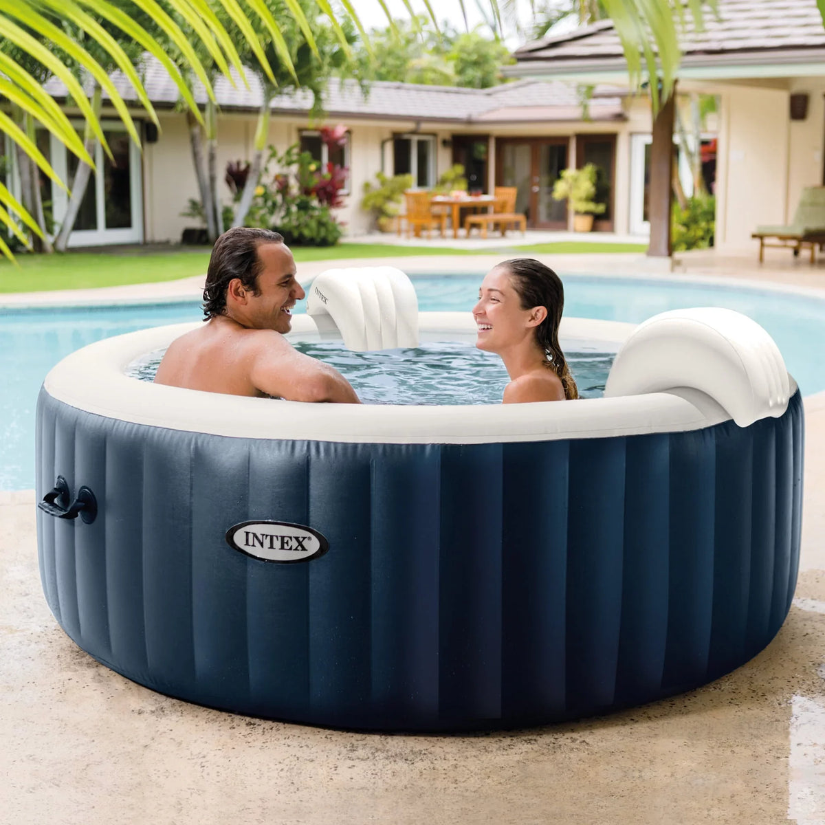 w/ PureSpa 28", Plus Hot Tub, x Inflatable 77 Intex Spa Tray Portable Phone