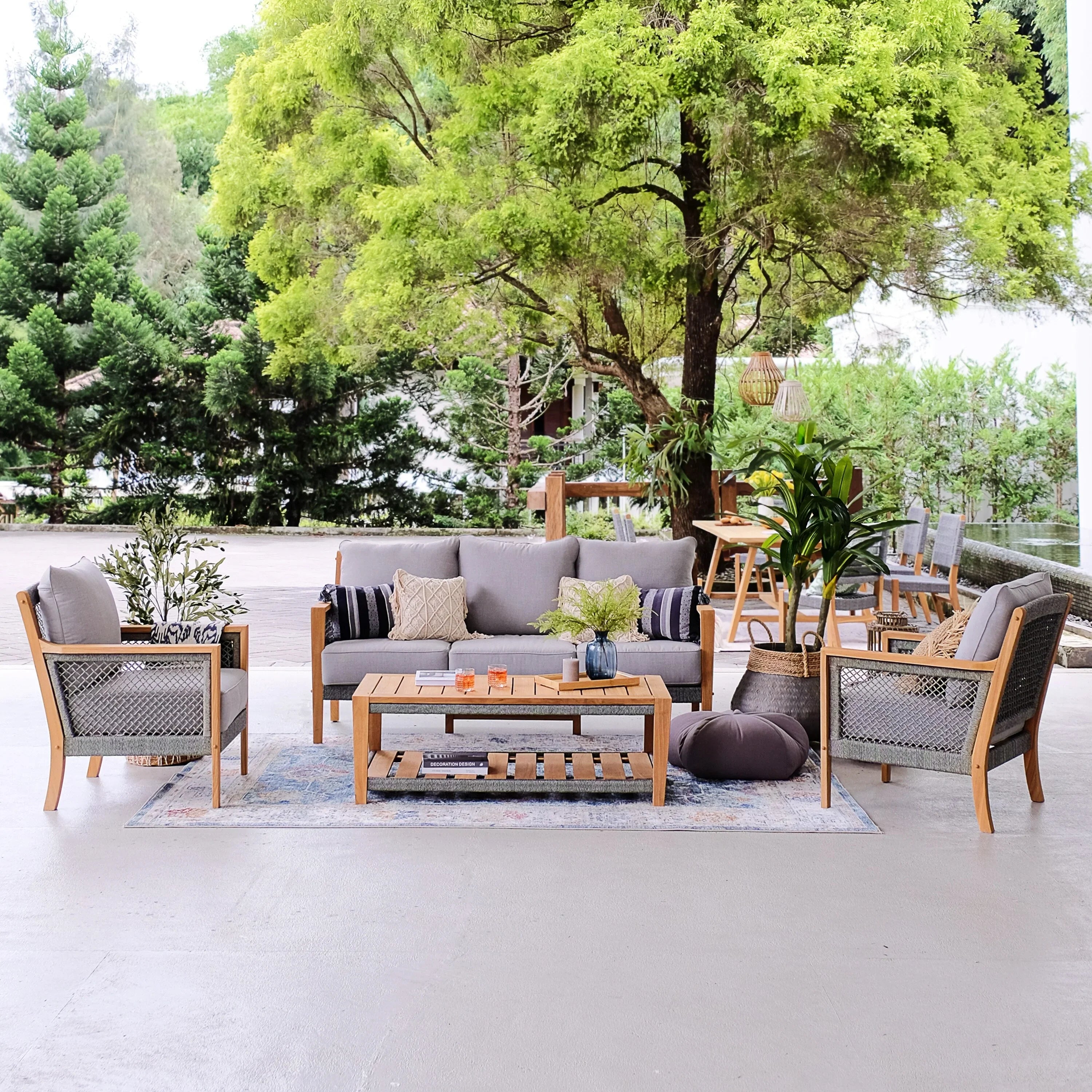 Nassau Table Patio Cambridge Coffee Casual Teak