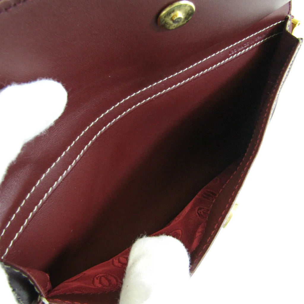 Bordeaux Cartier (Good) Must Leather Bag Women's Pre-Owned Shoulder