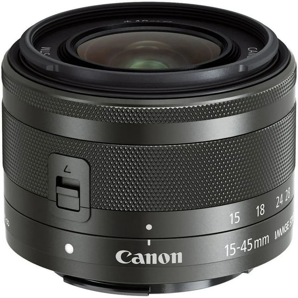 15-45mm STM f/3.5-6.3 Basic Lens - (Graphite) Canon EF-M DealExpo IS Bundle