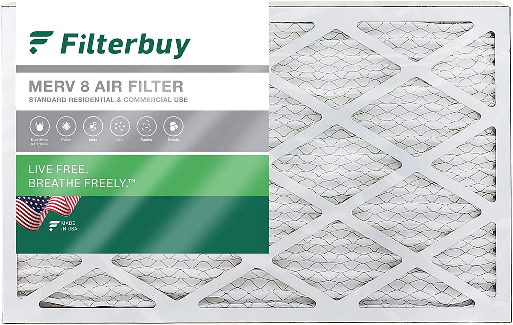 HVAC Furnace MERV AC 8 Filterbuy 16x25x4 (1-Pack) Filters Air Pleated
