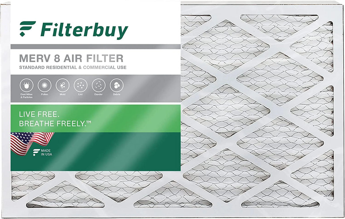 HVAC Furnace MERV AC 8 Filterbuy 16x25x4 (1-Pack) Filters Air Pleated