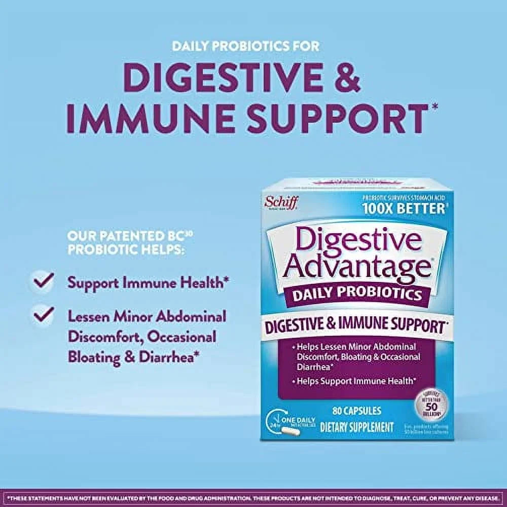 (80 & Capsules For Daily Digestive and box) Men Gut Advantage Probiotics Digestive count Health, Health Probiotic For Women