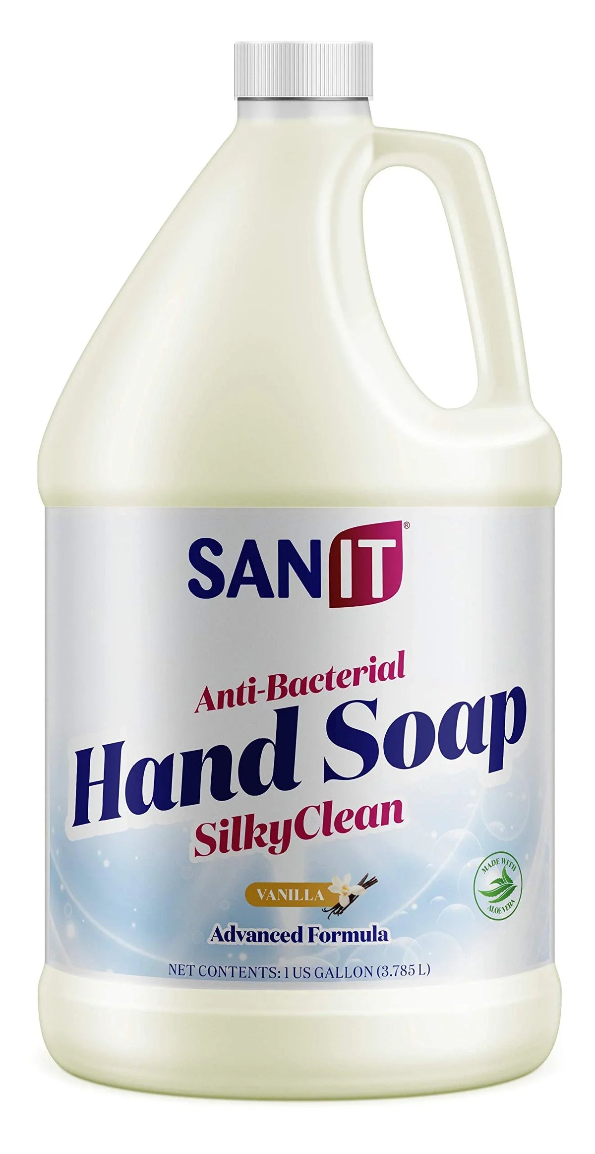Antibacterial 1 with Moisturizing Hand Advanced - Gallon Vanilla, Silky and Oil Wash Aloe Soap Gel Coconut in Clean Liquid All-Natural Sanit - Hand Made - Formula Vera USA, Refill