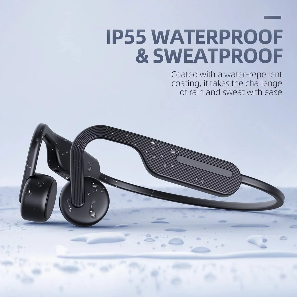 Running, Hiking, Ear Bluetooth Earphones, Conduction Resistant Headphones, Headset for Driving Wireless Sports Bone 5.0 Headphones, Cycling, Open Sweat