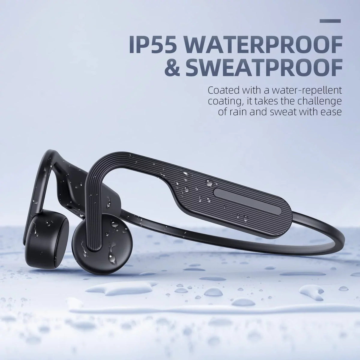Running, Hiking, Ear Bluetooth Earphones, Conduction Resistant Headphones, Headset for Driving Wireless Sports Bone 5.0 Headphones, Cycling, Open Sweat