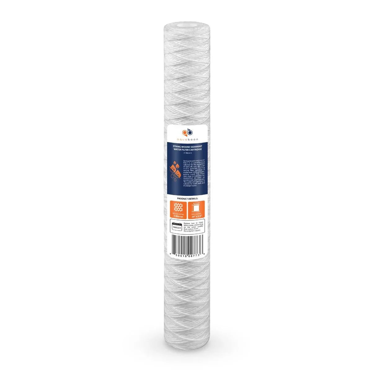 Replacement | String Sediment PD-5-20, AP110-2C, with Unit Aquaboon | Filter P5-20, 4-Pack 2.5" 20" Universal 20 x CFS124-C20, Cartridge RO inch Compatible Micron 101-230, Any Wound 1 for Water