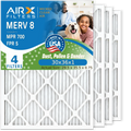 Electrostatic AIRX FPR 4 to Furnace Air FILTERS HVAC WICKED Pack Pleated MPR USA 5 Premium AC AIR. 700 MERV & Made Air Filter CLEAN 30x36x1 30x36x1 8 Filters Filter Comparable by Conditioner