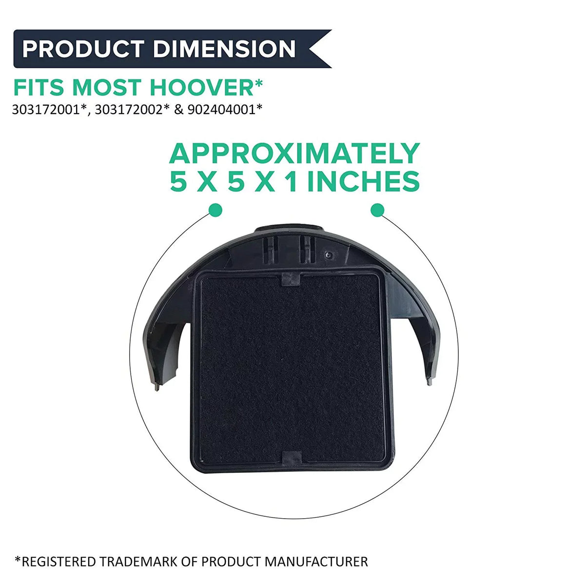 303172001 Crucial Windtunnel, 303172002 UH70601 UH70600 Style Pack HEPA Filters Filter; With Fits 902404001 of Hoover Part Rewind Bulk Cartridge Vacuum T-Series UH70120 Compatible # UH70603 1 Models: