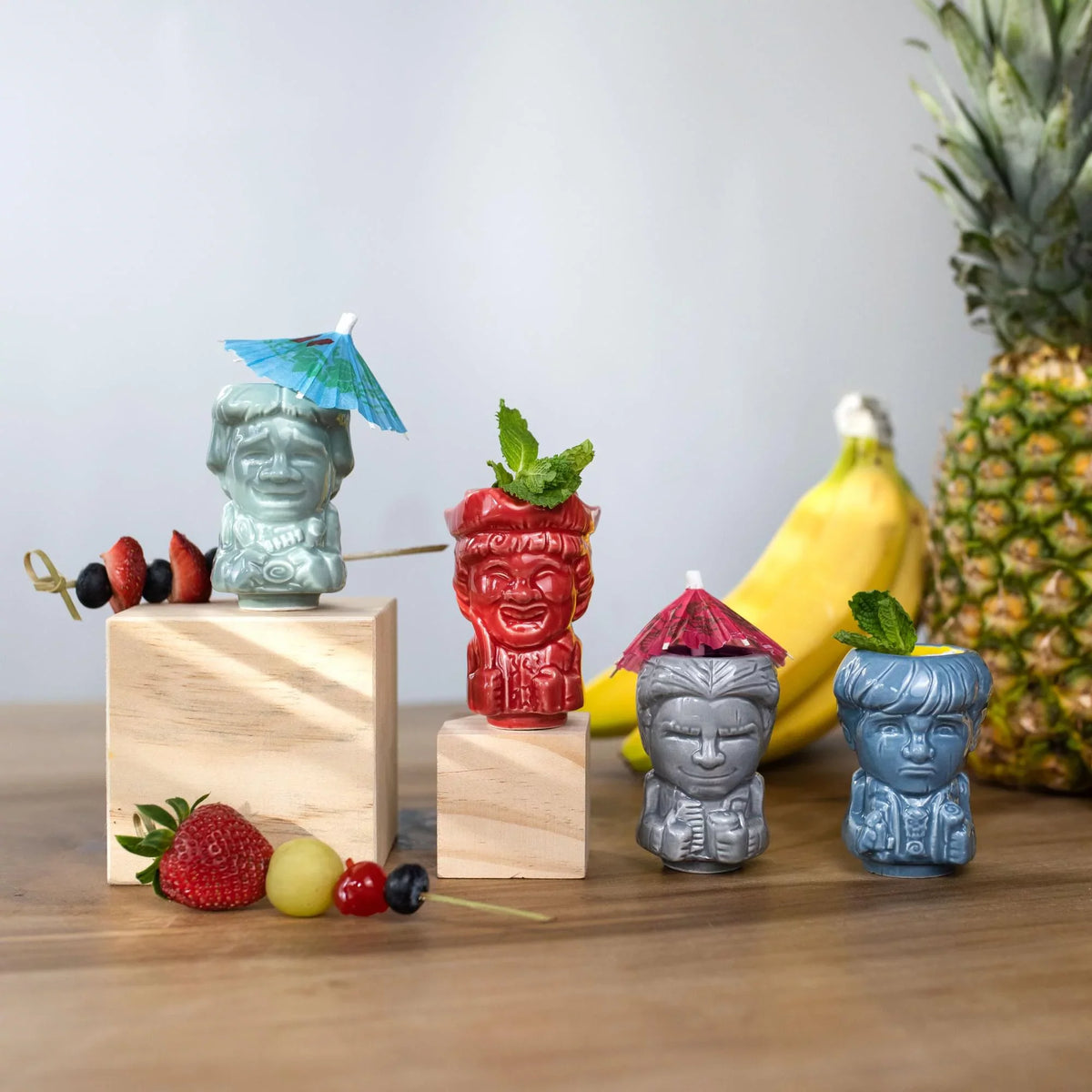 The Tikis | Data, Chunk, Goonies Mouth Mikey, Mini 4-Pack Geeki Muglet