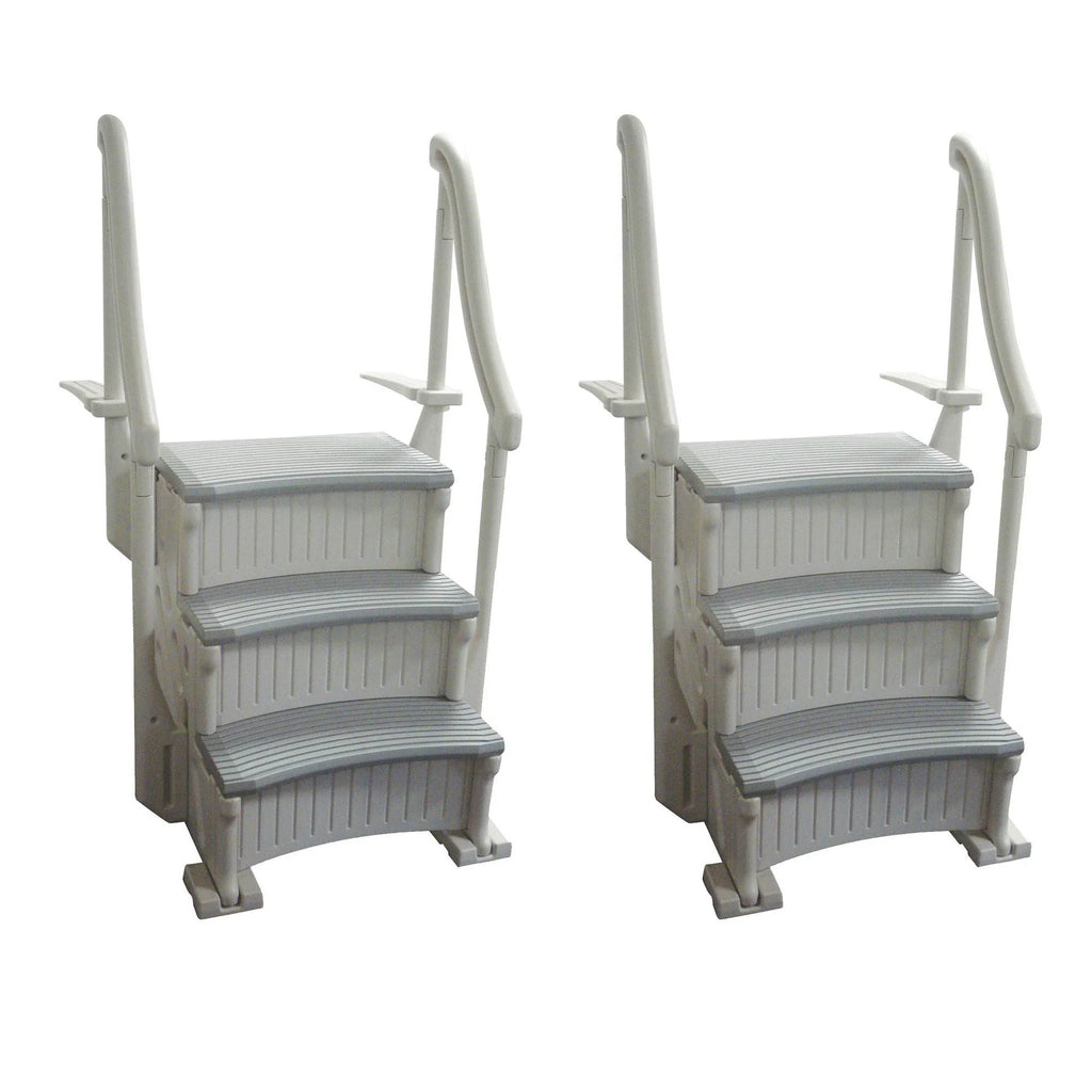 Grand Entry Steps Swimming Pool CCXIG Stairs Inground Gray Pack) (2 Confer