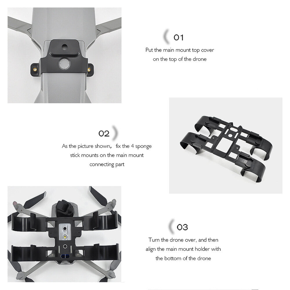 Bracket Training 2 Float Mavic Air DJI Extender Heighten Stick 2S Landing Buoyancy Compatible Drone Holder kit with AIR Gear Holder