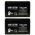Sealed Battery Includes (12V, 4 Replacement Universal Battery - F1 UB1270 7Ah, SLA) Acid Pack Terminal, 7000mAh, Terminal AGM, F1 PCM35 - Lead Compatible - to F2 Upsonic 2x Adapters