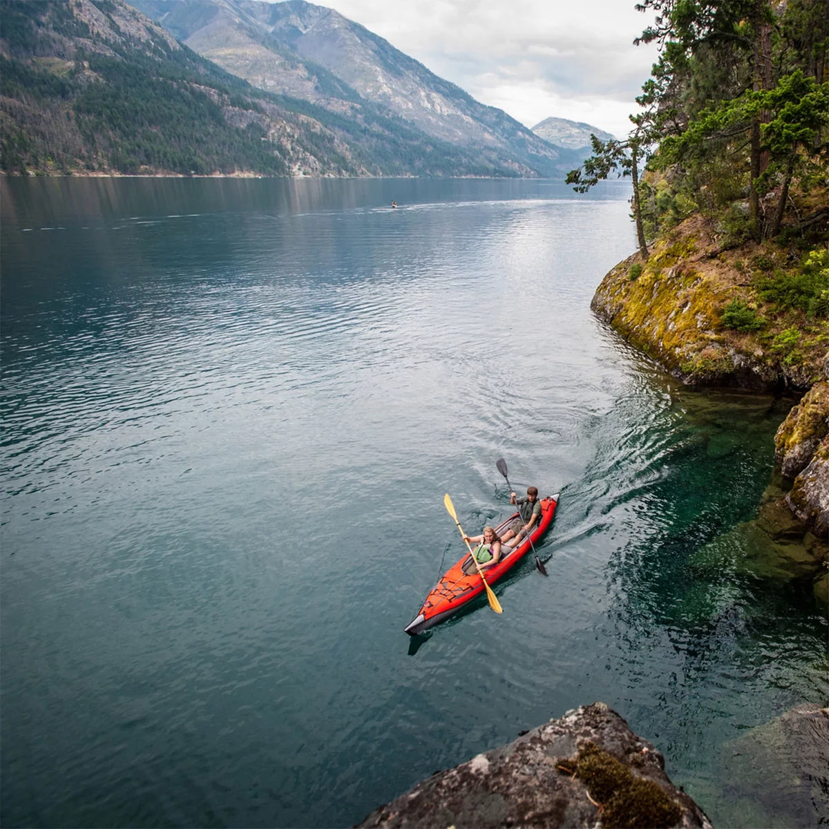 '- Convertible - Inflatable Kayak Red Tandem with ft Kayak - Advanced Recreational 15 - Pump or Elements Solo AdvancedFrame®