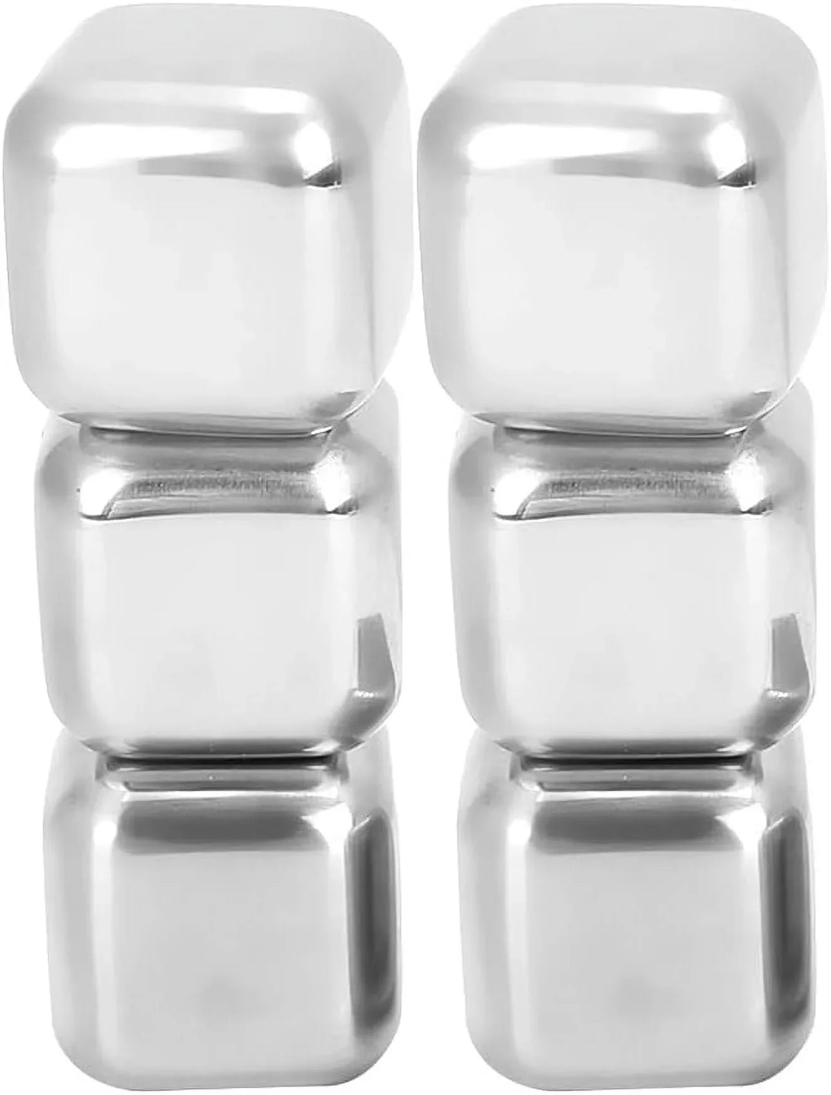 Rocks for Ice Ice Scotch Sphere Beverage Balls Beer Bar Stainless Whiskey Steel Wine Metal Chilling Reusable Drinks(6Pcs) Red Cubes Cubes Stone Ice Vodka