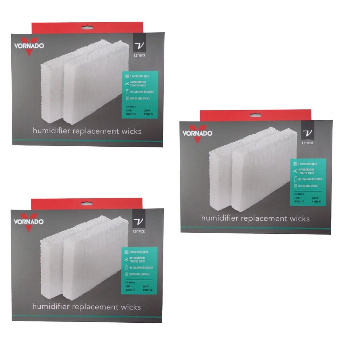Wick - 6 Humidifier Genuine Vornado Filter Pack Evap1 Evap2 - OEM Evap3