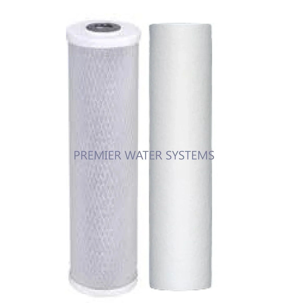 '+ Blue Pack 4 Big x BLOCK Filters: CARBON 20" Water 4.5" SEDIMENT