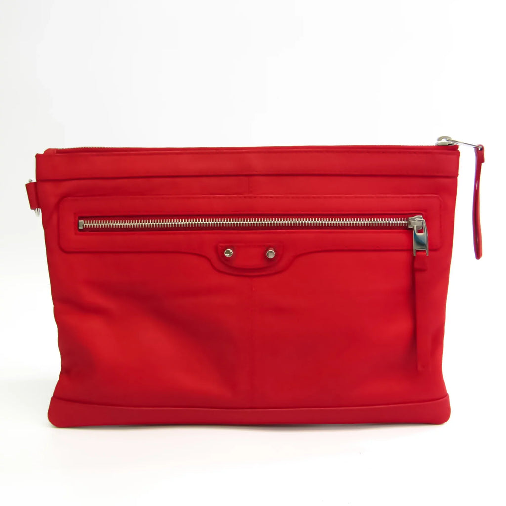 Red Clutch Bag Balenciaga Pre-Owned Leather Color 273022 (Good) Women's