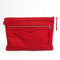 Red Clutch Bag Balenciaga Pre-Owned Leather Color 273022 (Good) Women's