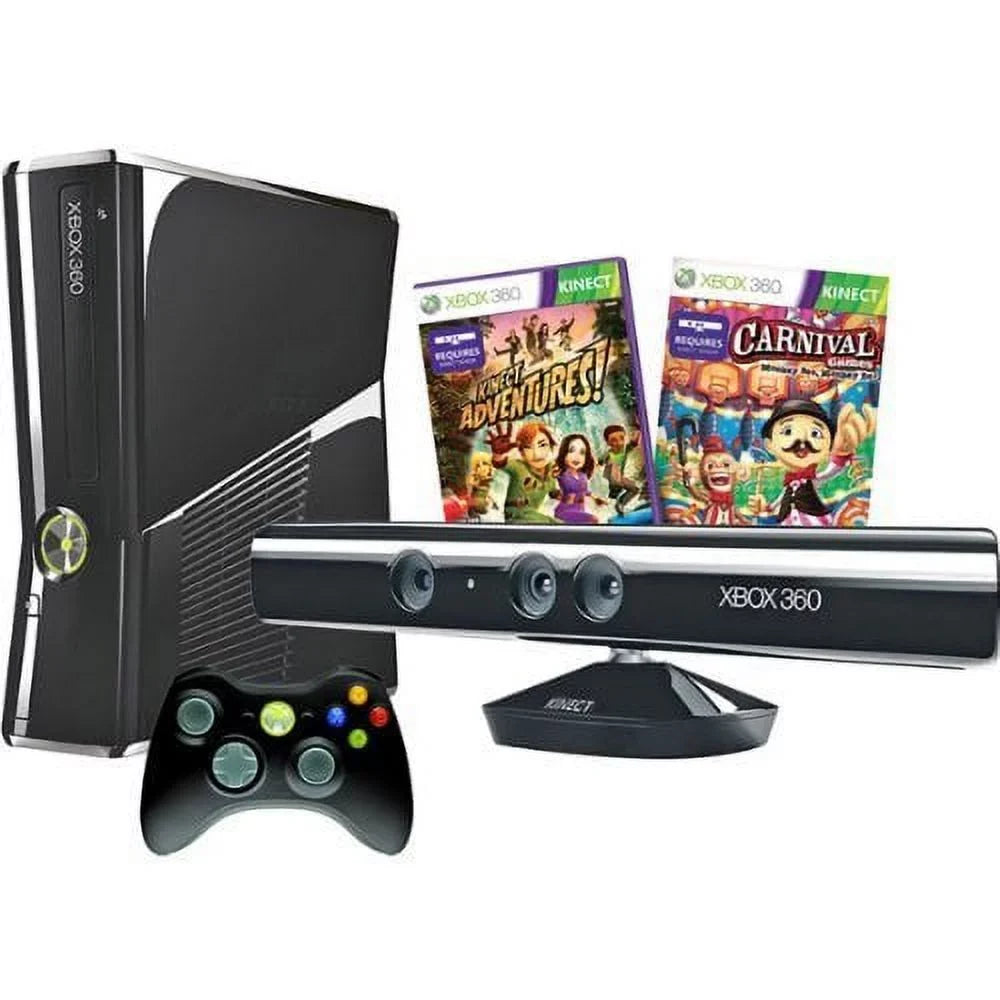 250GB Console Xbox (Refurbished) S 360 Kinect Wifi Bundle With Restored