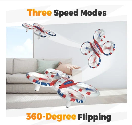 HQ051 RC Glow Drone Indoor Kids Kids, Mini Bezgar 2.4GHz Stunt Boys, Drone for Refurbished Drone, White up Drone Stunt for Drones