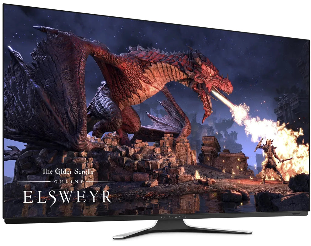 OLED Alienware DELL - 4K UHD AW5520QF Life Monitor True Open Black Box Colors Gaming 55"