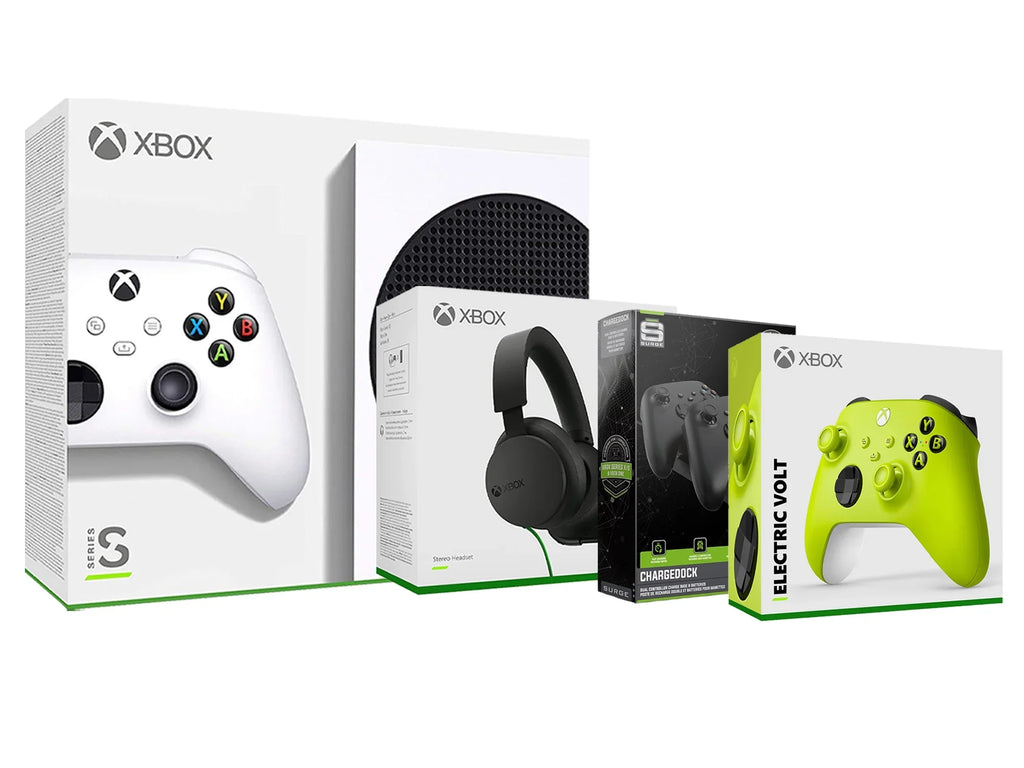 with Electric Extra Dock Dual 512GB and Console Microsoft Xbox Controller, Volt Headset Charge S Stereo Series All-Digital