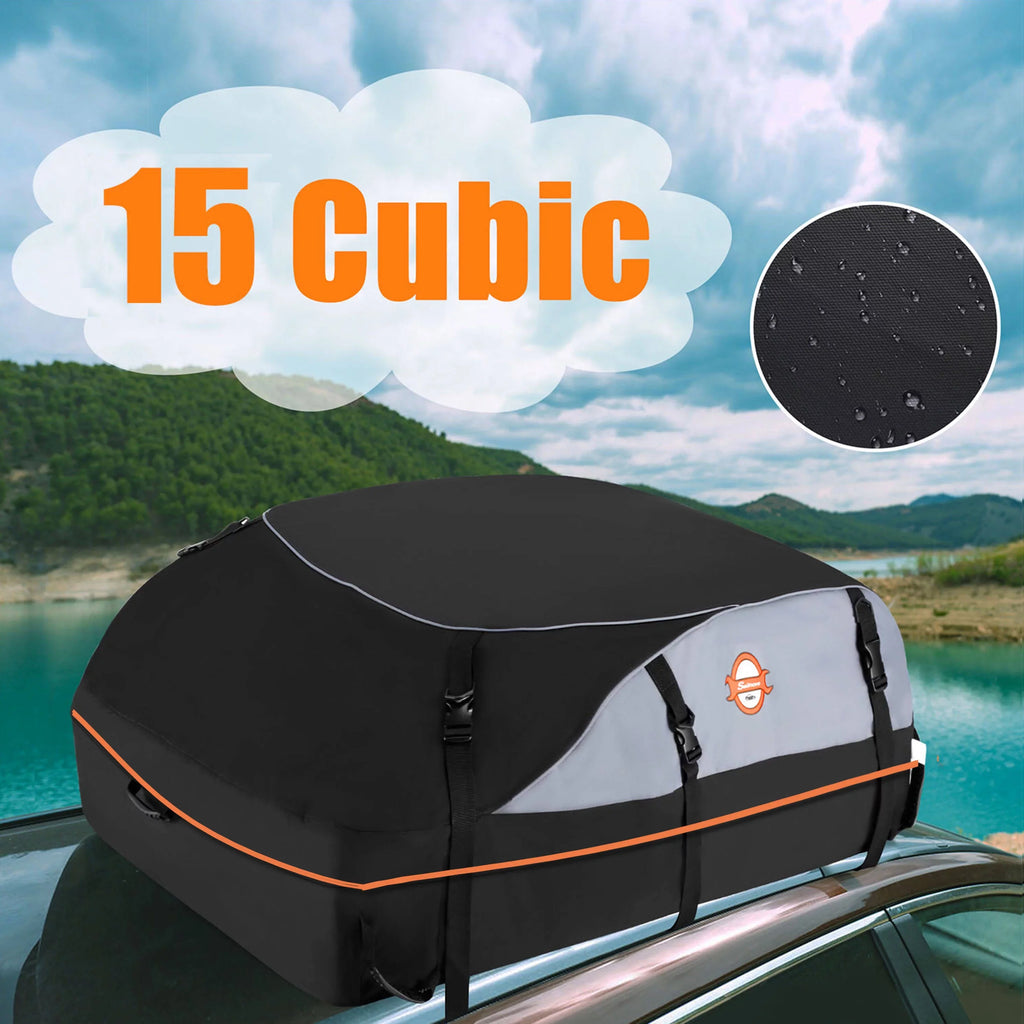 ft Car Adnoom Bag Cargo Car 100% Carrier, Car Bag Luggage Rooftop Bag, 16 Cu Black, Soft Sided Orange Roof Carrier Waterproof Top Storage
