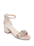 Champagne, 7.5 Johnson Betsey Sb-Mel Size Women's Sandal, Heeled