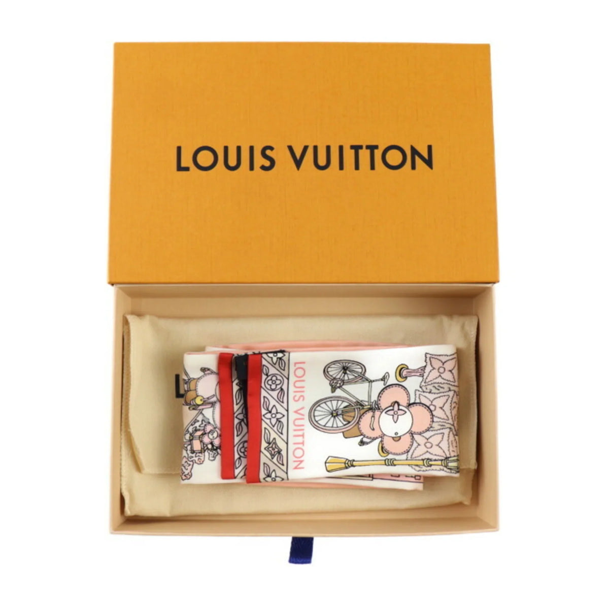 VUITTON Seek Scarf Hide Bandeau Rose and (Like Silk LOUIS Multicolor Vuitton Pre-Owned M77780 Monogram Vivienne New) Ribbon