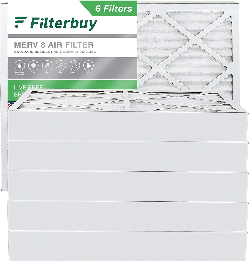 HVAC 24x25x4 AC Filterbuy Filters Air Furnace Pleated 8 MERV (6-Pack)