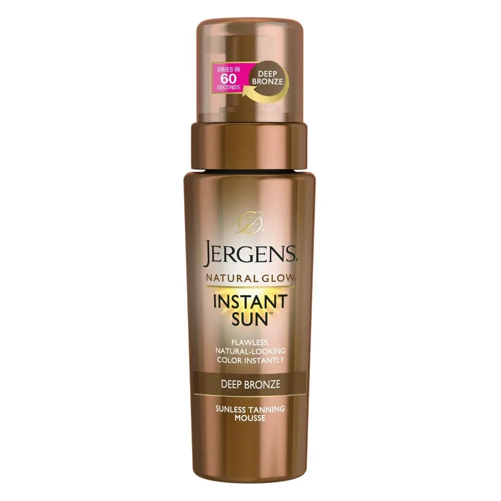 Tanner Fake Mousse, Body Deep Bronzer, Bronze Tan, 6 Glow Tanning Jergens Self Sun Instant Tan, Natural Natural Ounce Body for Sunless Looking