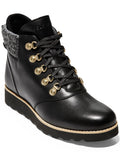 Resistant Waterproof Round HAAN Boots Black Traction B Wedge Slip Hiking Nantucket 7 Toe Breathable COLE Cushioned 1/2" Lace-Up Womens Platform