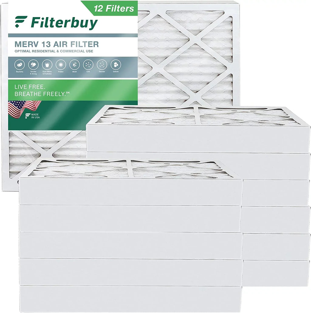 AC Pleated Filterbuy MERV HVAC Air 12x18x4 Filters 13 (12-Pack) Furnace