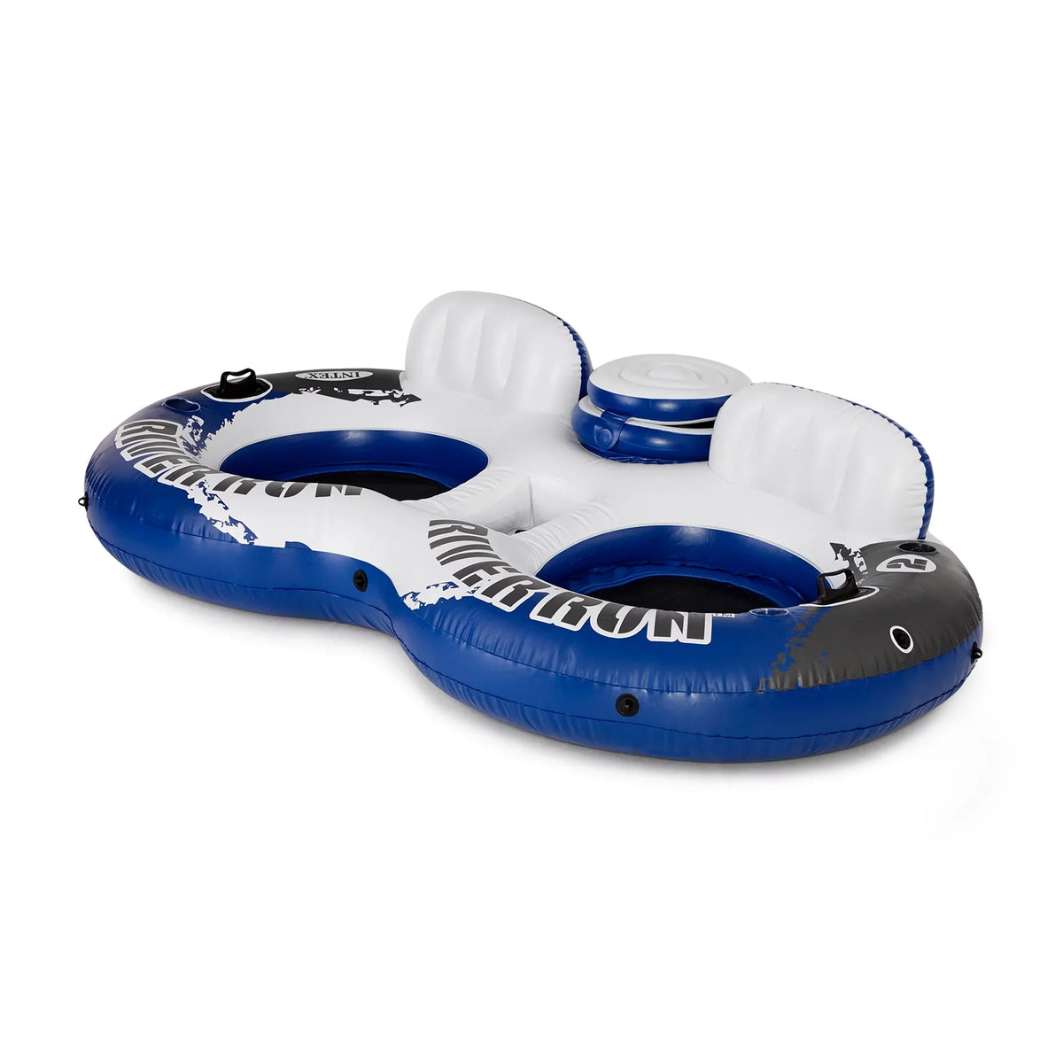 (18 Pool Float Person w/ Pack) 2 River Tube Cooler Inflatable II Run Intex