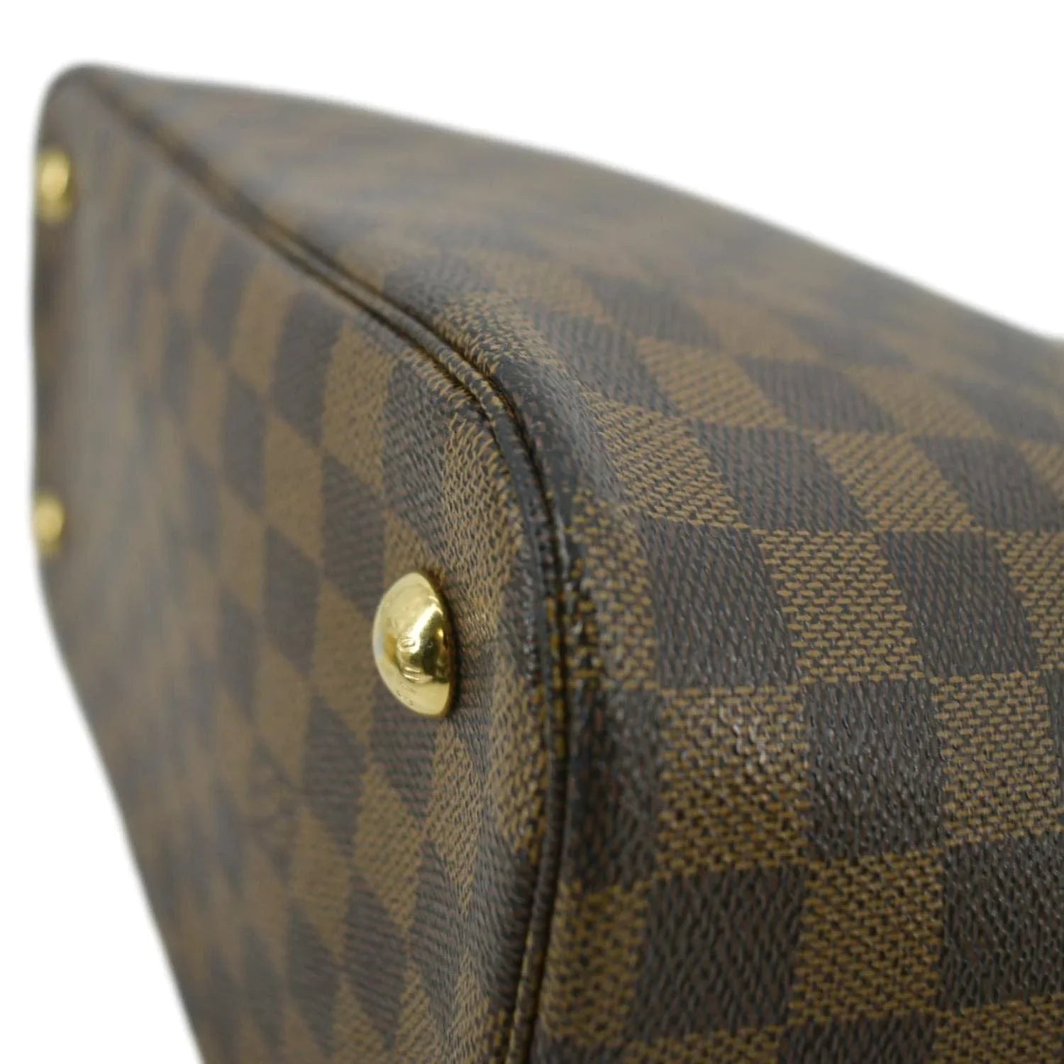 Tote Damier Brown VUITTON LOUIS Pre-owned Bag Belmont Ebene