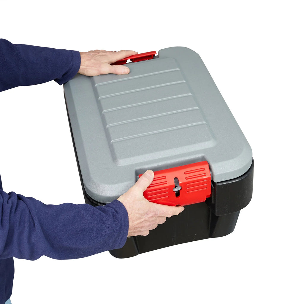 Box Container 8 Lockable Pack) Rubbermaid Latch Storage Gallon Plastic (4