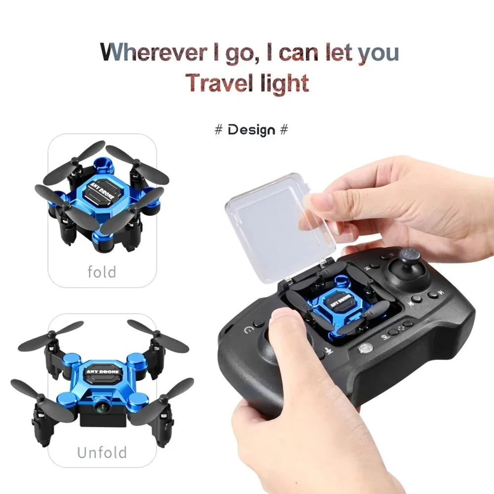 HD Beginners RC Suitable One Camera Drone Flip K04 Drones RC for Gift Quadcopter Land Key for Toys Aircraft Headless Foldable Kids, 360° Hovering Auto Mini