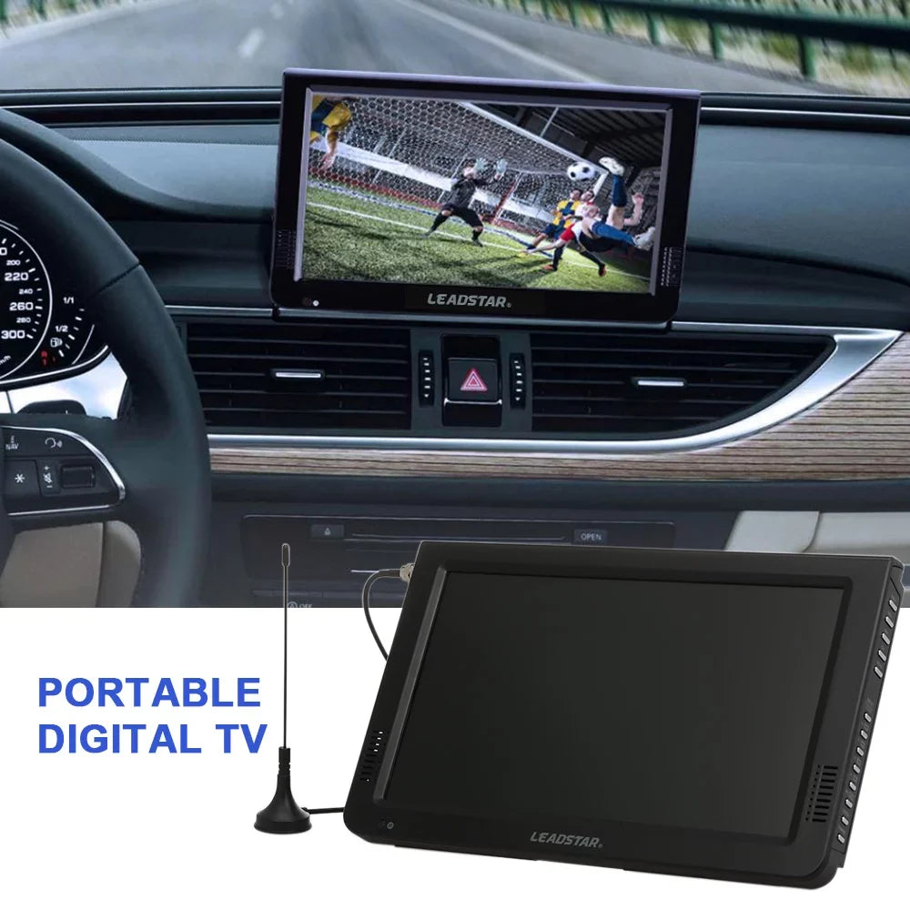 Support Freeview Card Screen 10 Digital TFT Video for ATSC LEADSTAR TV Portable Inch Player , LED USB