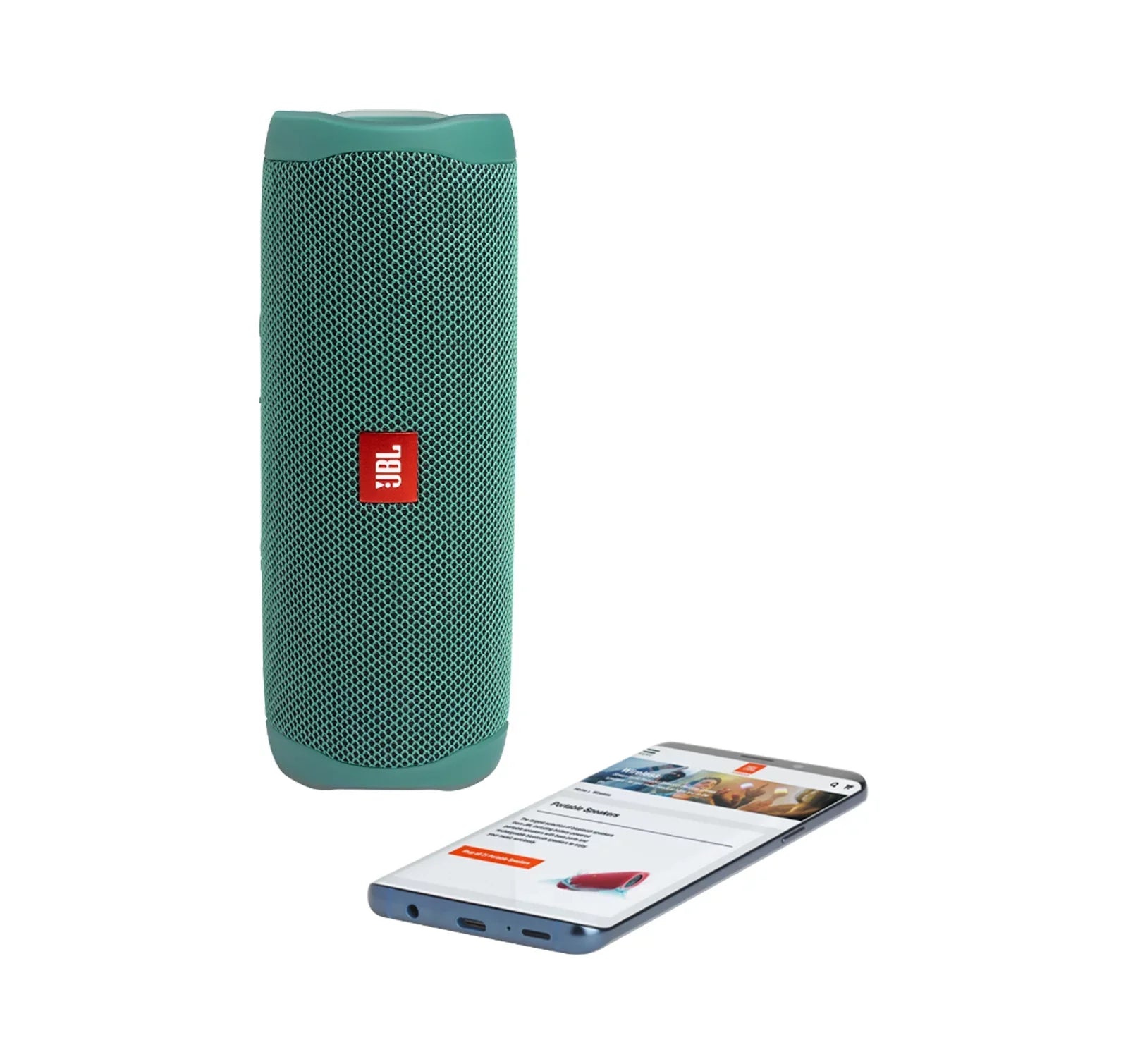 Green Portable Bluetooth Box Flip Open 5 Speaker JBL ECO