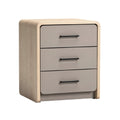Modern 3-Drawer Nightstand with Wood Finish and Minimalist Design