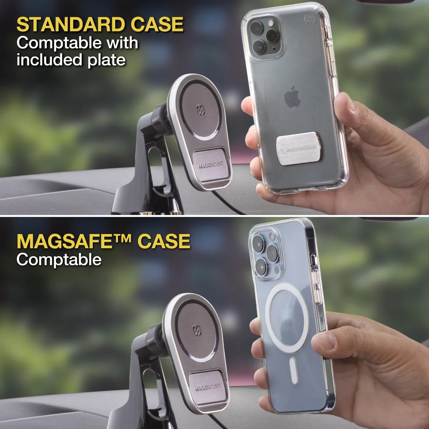 Dash/Vent Mount Magnetic Galaxy Charging W/ MagSafe MPQ5DV-SP1 Compatible Scosche Wireless iPhone,